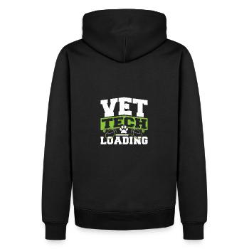 Tierarzt Veterinärtechniker Vet Tech Loading - Männer Premium Bio Hoodie - Schwarz - Hinten - Nico (187cm)