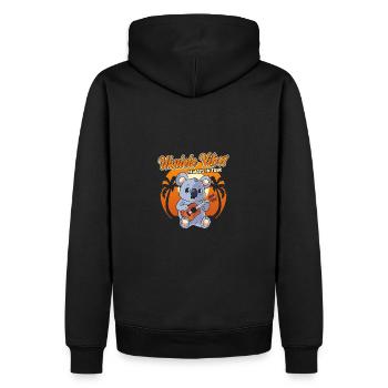Ukulélé Instrument Ukuléléliste - Sweat à capuche Premium bio Homme - noir - Dos - Nico (187cm)