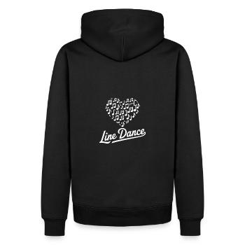 Danse en ligne Danser avec l’amour et le cœur - Sweat à capuche Premium bio Homme - noir - Dos - Nico (187cm)