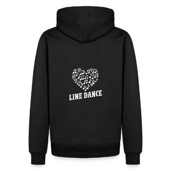Danse en ligne Danser avec l’amour et le cœur - Sweat à capuche Premium bio Homme - noir - Dos - Nico (187cm)