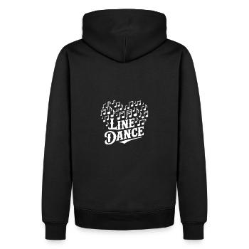 Danse en ligne Danser avec l’amour et le cœur - Sweat à capuche Premium bio Homme - noir - Dos - Nico (187cm)