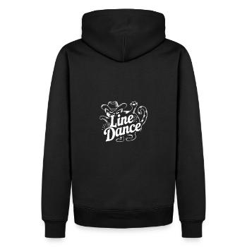 Line Dance Katze ich liebe Katzen und Line Dance - Männer Premium Bio Hoodie - Schwarz - Hinten - Nico (187cm)