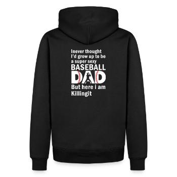 Ein super sexy Baseball-Vater, aber hier bin ich Vatertag - Männer Premium Bio Hoodie - Schwarz - Hinten - Nico (187cm)