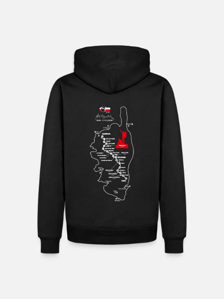 Hiking Corsica GR 20 map GR20 corsica hiking gr20 - Men’s Premium Organic Hoodie - black