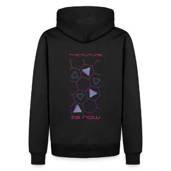 L’avenir, c’est maintenant - Sweat à capuche Premium bio Homme - noir - Dos - Nico (187cm)