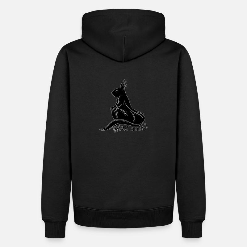 Squirrel Stay Nuts - Männer Premium Bio Hoodie - Schwarz