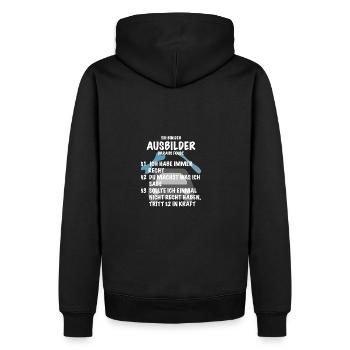 Ausbilder Spruch Geschenk Mechaniker Mechatroniker - Männer Premium Bio Hoodie - Schwarz - Hinten - Nico (187cm)