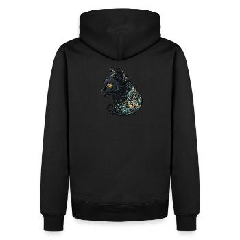 Tête de chat Noir Chat Bombay Chat heureux Chats - Sweat à capuche Premium bio Homme - noir - Dos - Nico (187cm)