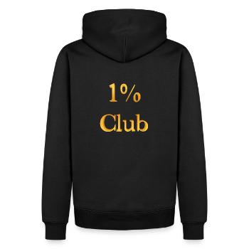 1 % Club Édition Limitée Deluxe Designer - Sweat à capuche Premium bio Homme - noir - Dos - Nico (187cm)