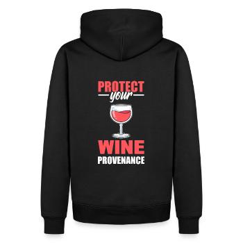 Protégez l’origine de votre vin Vin bien vieilli - Sweat à capuche Premium bio Homme - noir - Dos - Nico (187cm)