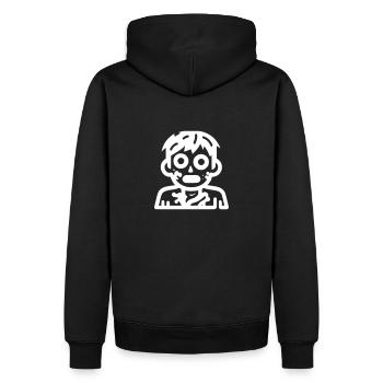 Icône Zombie - Sweat à capuche Premium bio Homme - noir - Dos - Nico (187cm)