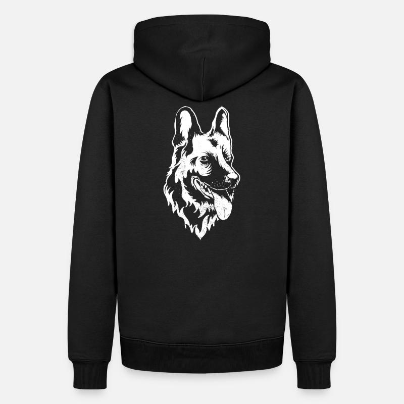Deutscher Schäferhund - Männer Premium Bio Hoodie - Schwarz