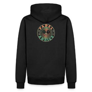 Dépendant du tennis Padel - Sweat à capuche Premium bio Homme - noir - Dos - Nico (187cm)