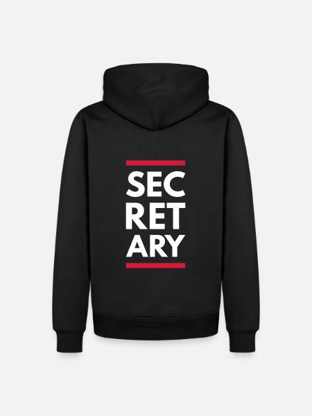 Secretary (Lines) - Men’s Premium Organic Hoodie - black