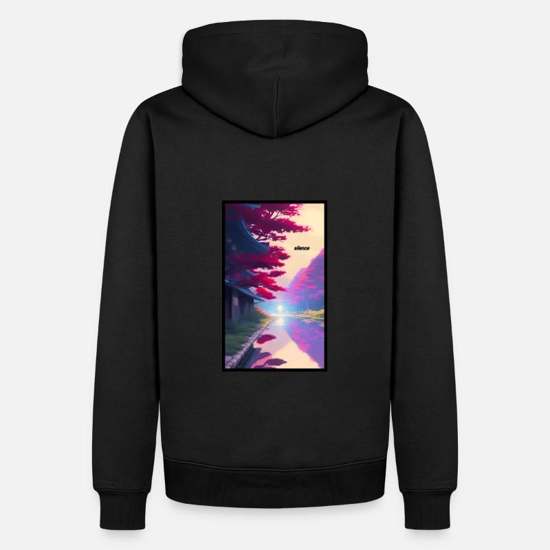 Silent River - Männer Premium Bio Hoodie - Schwarz