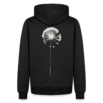 Pissenlit - éco, durable, minimaliste - Sweat à capuche Premium bio Homme - noir - Dos - Nico (187cm)