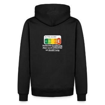 Näher dich mir nicht white - Männer Premium Bio Hoodie - Schwarz - Hinten - Nico (187cm)