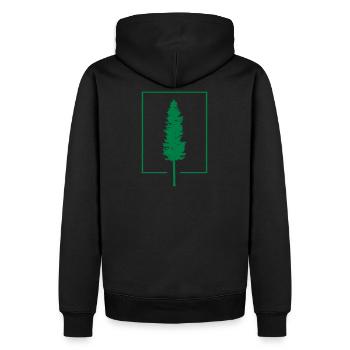 Arbre dans la boîte - Sweat à capuche Premium bio Homme - noir - Dos - Nico (187cm)