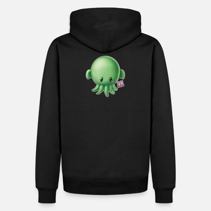 Cthulhu - mignon et grossier - Sweat à capuche Premium bio Homme - noir
