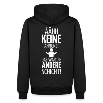 Andere Schicht - Männer Premium Bio Hoodie - Schwarz - Hinten - Nico (187cm)