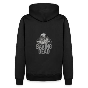Baking Dead Zombie Bäcker gruseliger Bäcker - Männer Premium Bio Hoodie - Schwarz - Hinten - Nico (187cm)