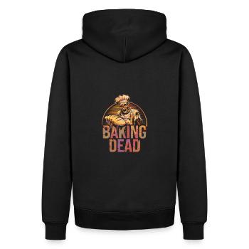 Baking Dead Zombie Bäcker gruseliger Bäcker - Männer Premium Bio Hoodie - Schwarz - Hinten - Nico (187cm)