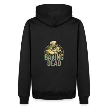 Baking Dead Zombie Bäcker gruseliger Bäcker - Männer Premium Bio Hoodie - Schwarz - Hinten - Nico (187cm)
