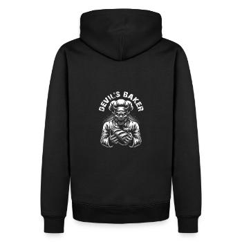 Devil's baker - the devil as baker - Men’s Premium Organic Hoodie - black - Back - Nico (187cm)