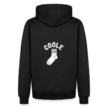 Chaussette cool - design motivant amusant - Sweat à capuche Premium bio Homme - noir - Dos - Nico (187cm)