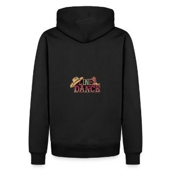 Line Dance Was sonst? Ich bin Line Dancer - Männer Premium Bio Hoodie - Schwarz - Hinten - Nico (187cm)