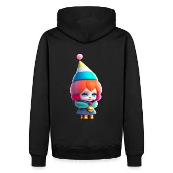 Anime Fille Manga Poupée Carnaval Clown - Sweat à capuche Premium bio Homme - noir - Dos - Nico (187cm)