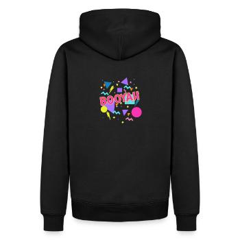 Booyah & 90s Vintage Eighties 1980s Fête Costumée - Sweat à capuche Premium bio Homme - noir - Dos - Nico (187cm)