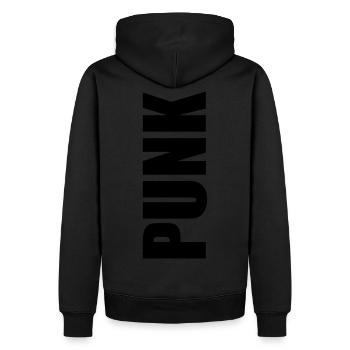 Punk - Sweat à capuche Premium bio Homme - noir - Dos - Nico (187cm)