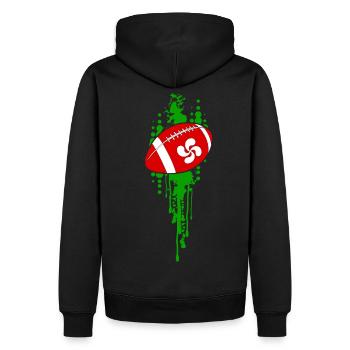 Baskische rugby sport - Männer Premium Bio Hoodie - Schwarz - Hinten - Nico (187cm)