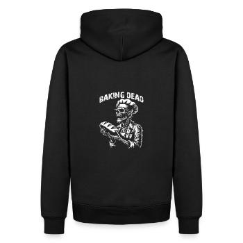 Baking Dead Zombie Bäcker gruseliger Bäcker - Männer Premium Bio Hoodie - Schwarz - Hinten - Nico (187cm)