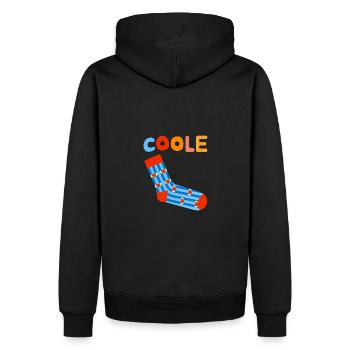 Chaussette cool - design motivant amusant - Sweat à capuche Premium bio Homme - noir - Dos - Nico (187cm)