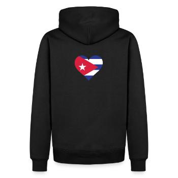 Un coeur pour Cuba - Sweat à capuche Premium bio Homme - noir - Dos - Nico (187cm)
