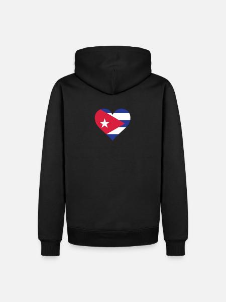 A heart for Cuba - Men’s Premium Organic Hoodie - black