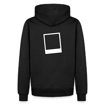 cadre fond style hippie - Sweat à capuche Premium bio Homme - noir - Dos - Nico (187cm)