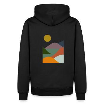 Mer entre les montagnes - Sweat à capuche Premium bio Homme - noir - Dos - Nico (187cm)