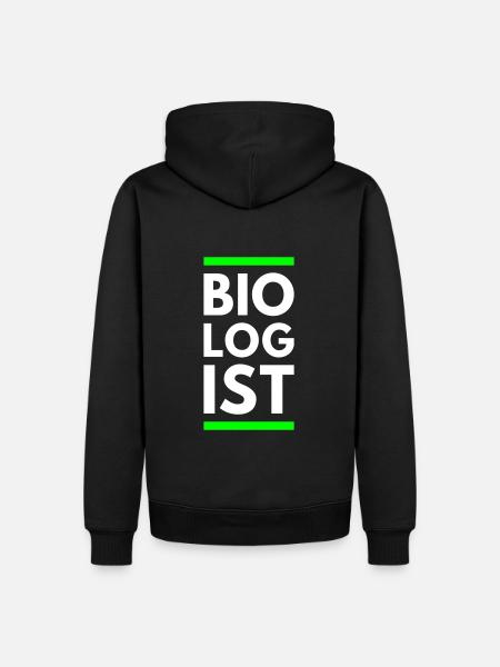 Biologist (two lines) - Men’s Premium Organic Hoodie - black