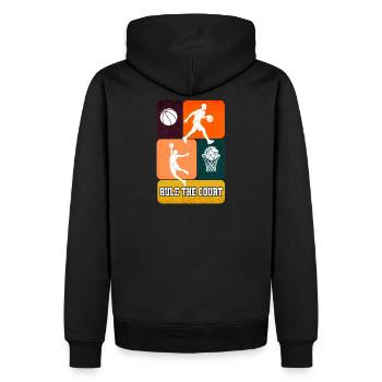 Dominer le terrain - Basket-ball - Sweat à capuche Premium bio Homme - noir - Dos - Nico (187cm)
