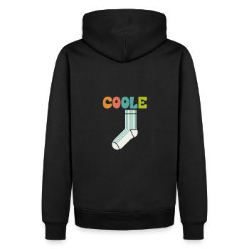 Chaussette cool - design motivant amusant - Sweat à capuche Premium bio Homme - noir - Dos - Nico (187cm)