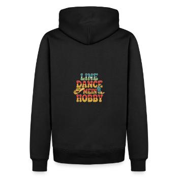 Line Dance mein Hobby - Männer Premium Bio Hoodie - Schwarz - Hinten - Nico (187cm)