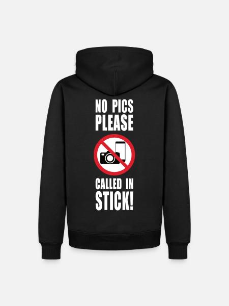 keine Bilder bitte krank melden - Männer Premium Bio Hoodie - Schwarz