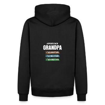 Grandpa Best Angler Baker Buddy Buddy - Men’s Premium Organic Hoodie - black - Back - Nico (187cm)