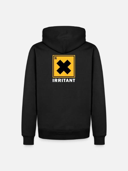 IRRITANT WARNING SIGN - Men’s Premium Organic Hoodie - black