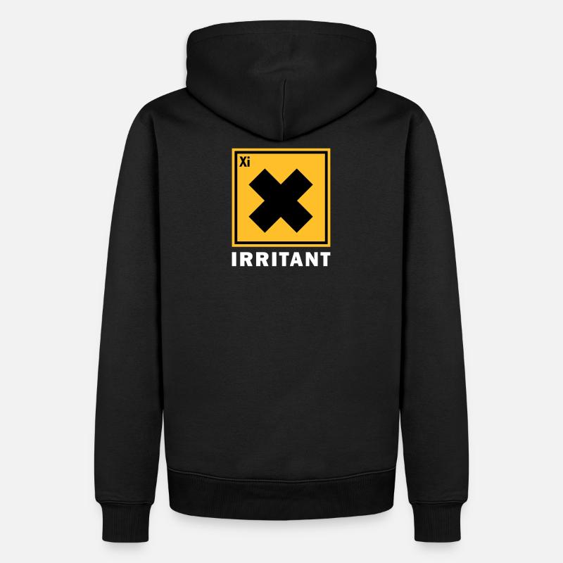 SIGNAL D'AVERTISSEMENT IRRITANT - Sweat à capuche Premium bio Homme - noir