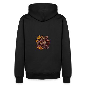 Line Dance Was sonst? Ich bin Line Dancer - Männer Premium Bio Hoodie - Schwarz - Hinten - Nico (187cm)
