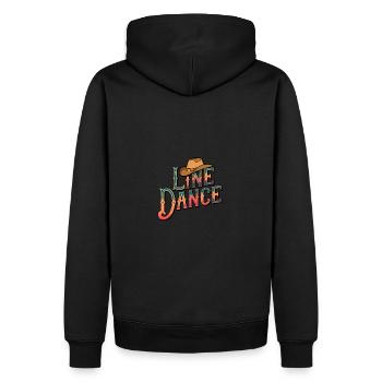 Line Dance Was sonst? Ich bin Line Dancer - Männer Premium Bio Hoodie - Schwarz - Hinten - Nico (187cm)